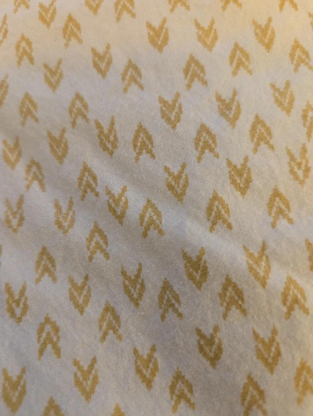 West Elm King Flat Sheet With Mustard Arrow Print